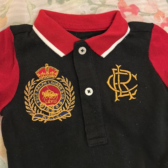 3 Ralph Lauren Long Sleeve Rompers. Footies. 3M - Picture 4 of 14